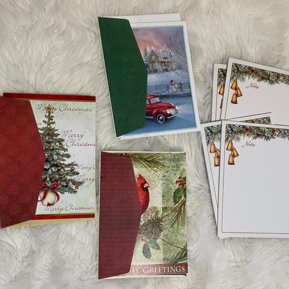 Holiday greeting cards and notepads bundle